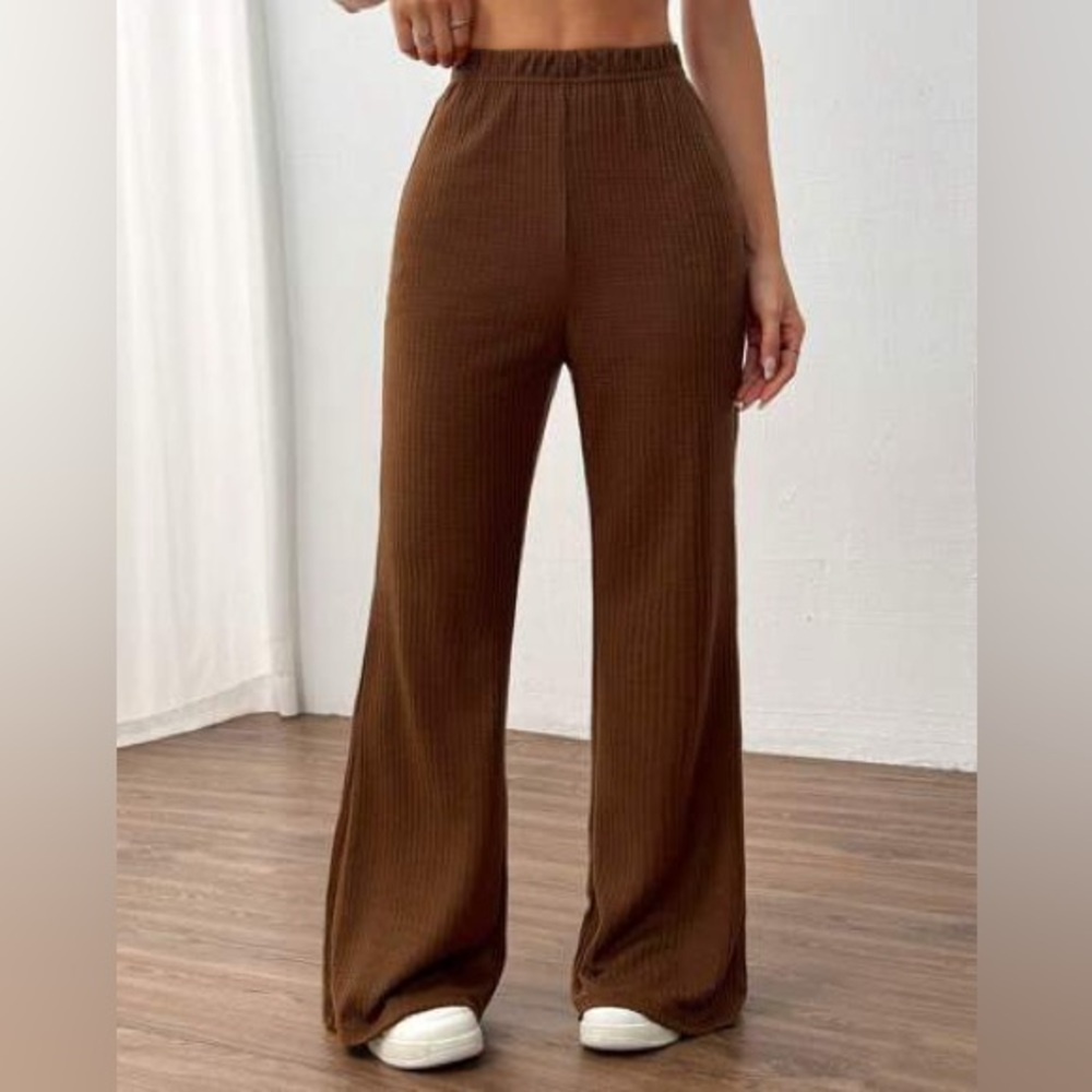 Brown wide leg pants